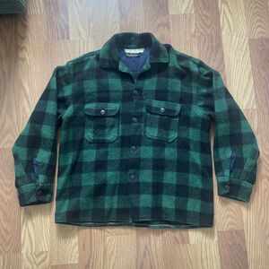 Hudson’s Bay Co.  Plaid Flannel Button Up Shirt Large Workwear True Vtg 50s 60s